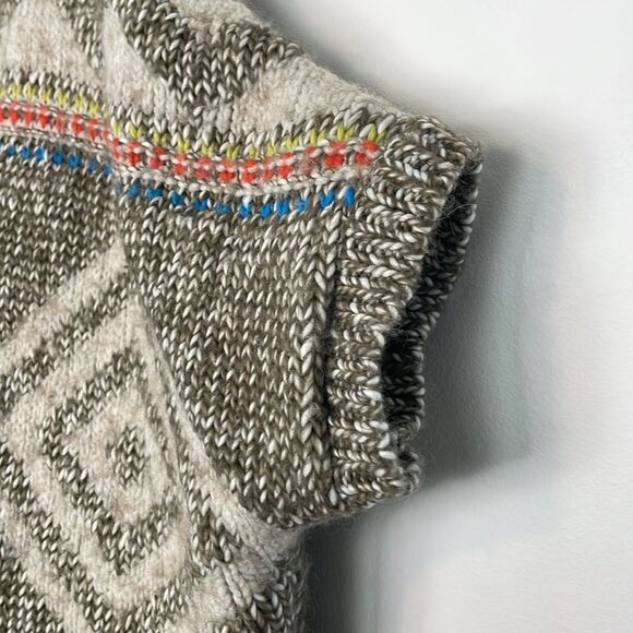 American Eagle Aztec Print Wool/Alpaca Blend Short Sleeve Cardigan. Size Medium. - Picture 8 of 14